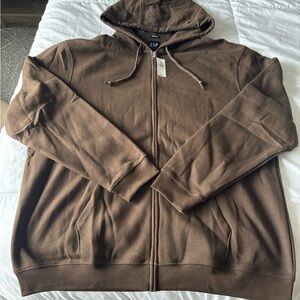 GAP Men's Zip-Up Brown Sweater